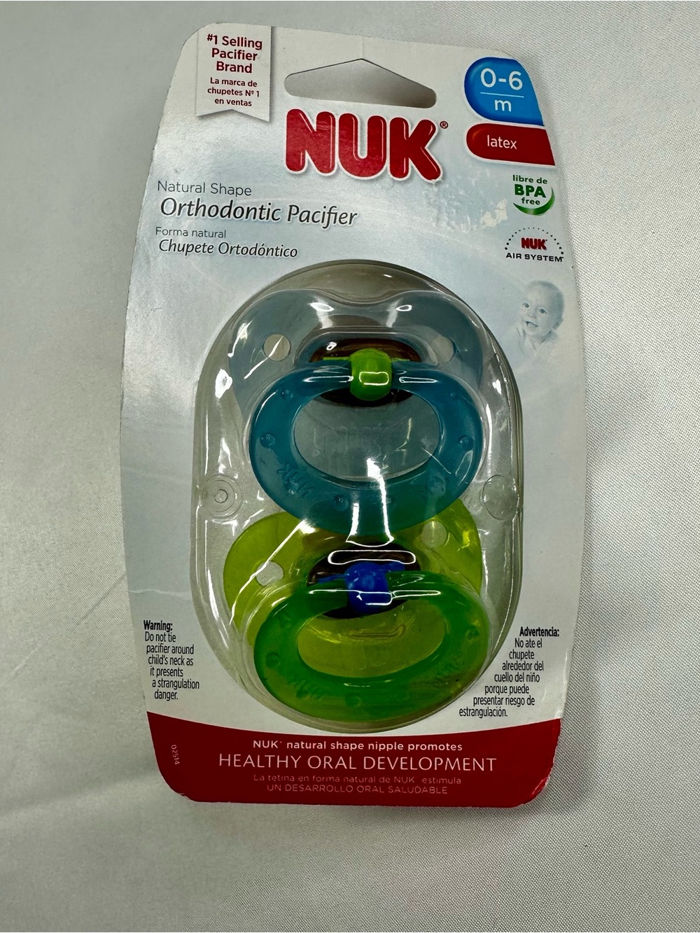 NUK Orthodontic Pacifiers Set - Teal & Lime.
